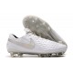 Soccer Cleats Nike Tiempo Legend VIII FG - White Silver Grey