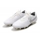 Soccer Cleats Nike Tiempo Legend VIII FG - White Silver Grey