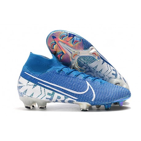 New Nike Mercurial Superfly 7 Elite FG Cleats - Blue Hero White Obsidian