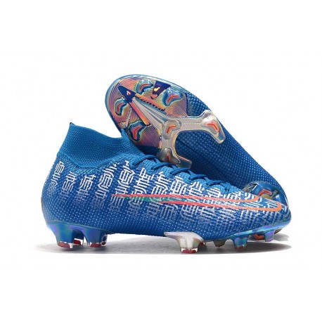 New Nike Mercurial Superfly 7 Elite FG Cleats - Blue Red