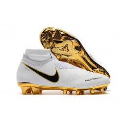 Nike Phantom Vision Elite DF FG Men's Soccer Boots - White Gold