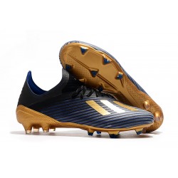 New Soccer Shoes adidas X 19.1 FG Blue Core Black Gold
