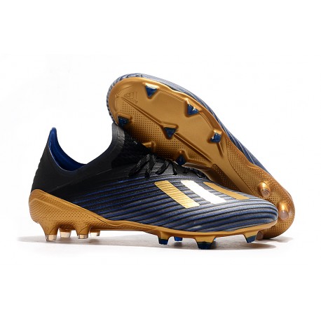New Soccer Shoes adidas X 19.1 FG Blue Core Black Gold