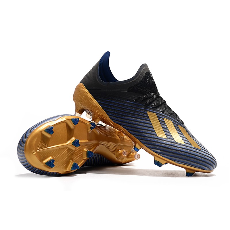 New Soccer Shoes adidas X 19.1 FG Blue Core Black Gold