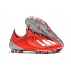 New Soccer Shoes adidas X 19.1 FG Active Red Silver