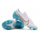 Nike Mercurial Vapor 13 Elite FG Soccer Shoes - White Blue