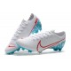 Nike Mercurial Vapor 13 Elite FG Soccer Shoes - White Blue