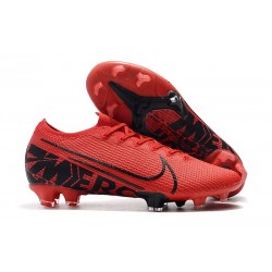 Nike Mercurial Vapor 13 Elite FG Soccer Shoes - Red Black