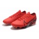 Nike Mercurial Vapor 13 Elite FG Soccer Shoes - Red Black