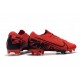 Nike Mercurial Vapor 13 Elite FG Soccer Shoes - Red Black