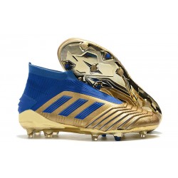 Mens adidas Predator 19+ FG Boots - Gold Blue