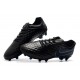 New 2016 Nike Tiempo Legend 6 FG Leather Football Cleats Black Blue