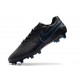 New 2016 Nike Tiempo Legend 6 FG Leather Football Cleats Black Blue